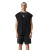 Sleeveless Raw Edge Reverse Tee 275gsm