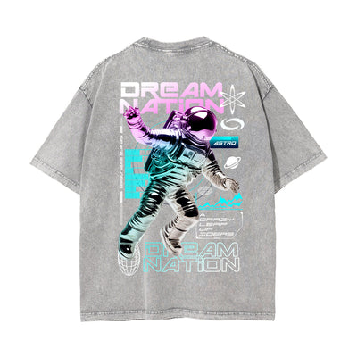 Astronaut Futuristic Streetwear Chrome Graphic Tee-INNBLAC