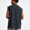 Back Seam Distressed Sleeveless T Shirt 275gsm