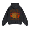 Evil Skull Streetwear Graphic Double Slider Zip Hoodie-INNBLAC