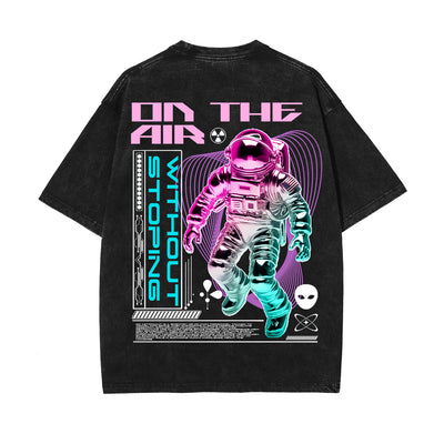 Astronaut Futuristic Streetwear Graphic Tee-INNBLAC