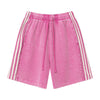 Washed Contrast Color Track Shorts