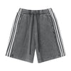 Washed Contrast Color Track Shorts