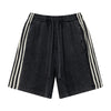 Washed Contrast Color Track Shorts