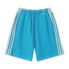 Washed Contrast Color Track Shorts