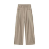 Wide Leg Single Pleat Trousers