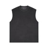 Back Seam Raw Edge Sleeveless Tee 250gsm