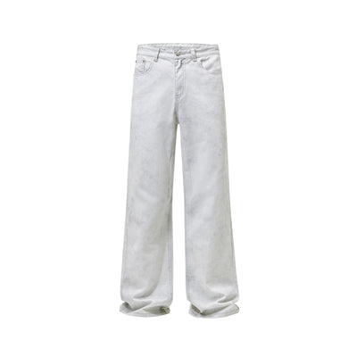 Men's Washed Relaxed Fit Jeans-INNBLAC