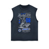 Mixed Martial Arts Retro Graphic Sleeveless Faded Tee-INNBLAC