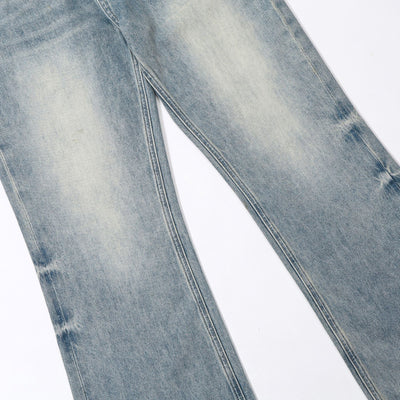 Washed Blue Bootcut Jeans-INNBLAC