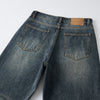 Vintage Washed Straight Leg Jeans-INNBLAC