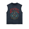 New York Lady Liberty Vintage Graphic Sleeveless Tee-INNBLAC