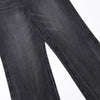 Dark Gray Straight Leg Faded Jeans-INNBLAC