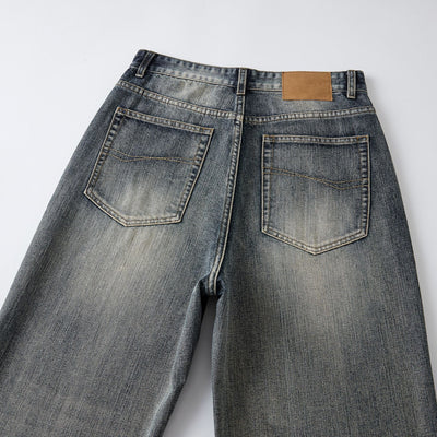 Straight Leg Casual Denim Pants-INNBLAC