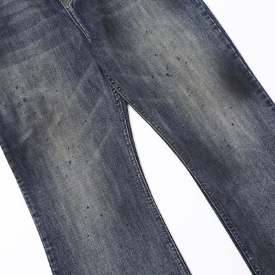 Ink Splatter Whiskers Bootcut Jeans-INNBLAC