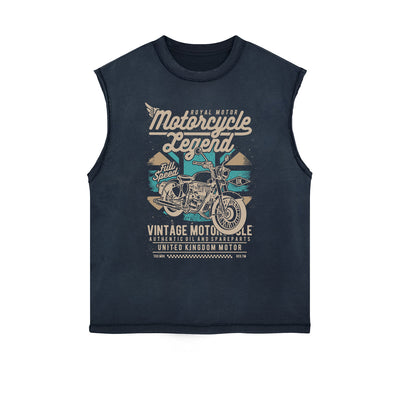 Motorcycle Legend Vintage Cutoff Tee-INNBLAC