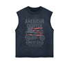 American Chopper Graphic Sleeveless Faded Tee-INNBLAC