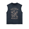 Paris Dakkar Rally Motorcycle Sleeveless Faded Tee-INNBLAC