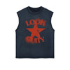 Retro Pentagram Graphic Sleeveless Tee-INNBLAC