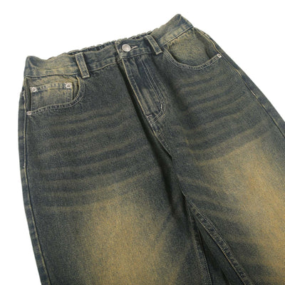 Faded Whiskers Bootcut Denim Jeans