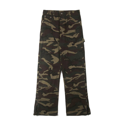 Camouflage Straight Leg Denim Pants