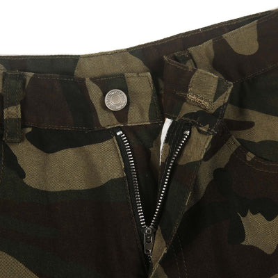 Camouflage Straight Leg Denim Pants