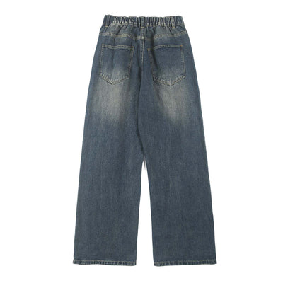 Whiskers Straight Leg Jeans-INNBLAC