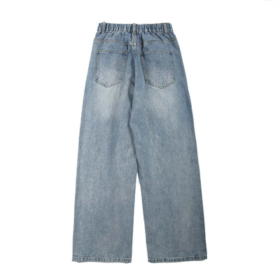 Whiskers Straight Leg Jeans-INNBLAC