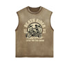 Death Rider Vintage Graphic Sleeveless Faded Tee-INNBLAC