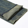 Front Seam Washed Denim Cargo Pants-INNBLAC