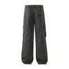 Straight Leg Casual Cargo Pants-INNBLAC