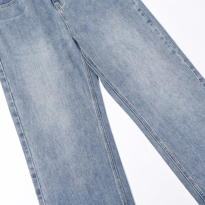 Washed Vintage Blue Boyfriend Jeans-INNBLAC