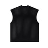 Raw Edge Distressed Muscle Tank 285gsm