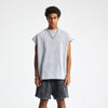 Washed Raw Edge Baggy Tank Top 275gsm