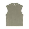 Sleeveless Raw Edge Reverse Tee 275gsm