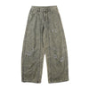 Washed Ripped Barrel-Fit Trousers