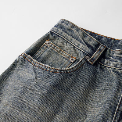 Muddy Washed Whiskers Bootcut Jeans-INNBLAC