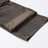 Wide Leg Denim Cargo Pants-INNBLAC