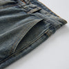 Vintage Washed Straight Leg Jeans-INNBLAC