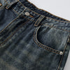 Vintage Washed Straight Leg Jeans-INNBLAC