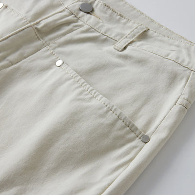 Beige Baggy Cargo Pants-INNBLAC