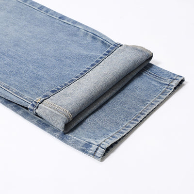 Washed Vintage Blue Boyfriend Jeans-INNBLAC