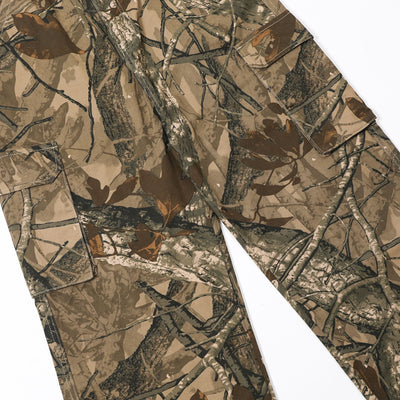 Tree Branch Print Camouflage Cargo Pants-INNBLAC