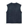 Criminal Syndicate Retro Graphic Sleeveless Faded Tee-INNBLAC