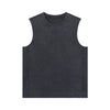 Black Washed Cotton Sleeveless T Shirt 275gsm