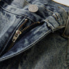 Vintage Washed Raw Hem Bootcut Jeans-INNBLAC