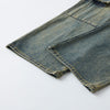 Wide Leg Cargo Denim Pants-INNBLAC