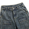 Multi-Pocket Patchwork Jeans