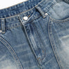 Washed Barrel-Leg Jeans