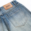 Washed Barrel-Leg Jeans